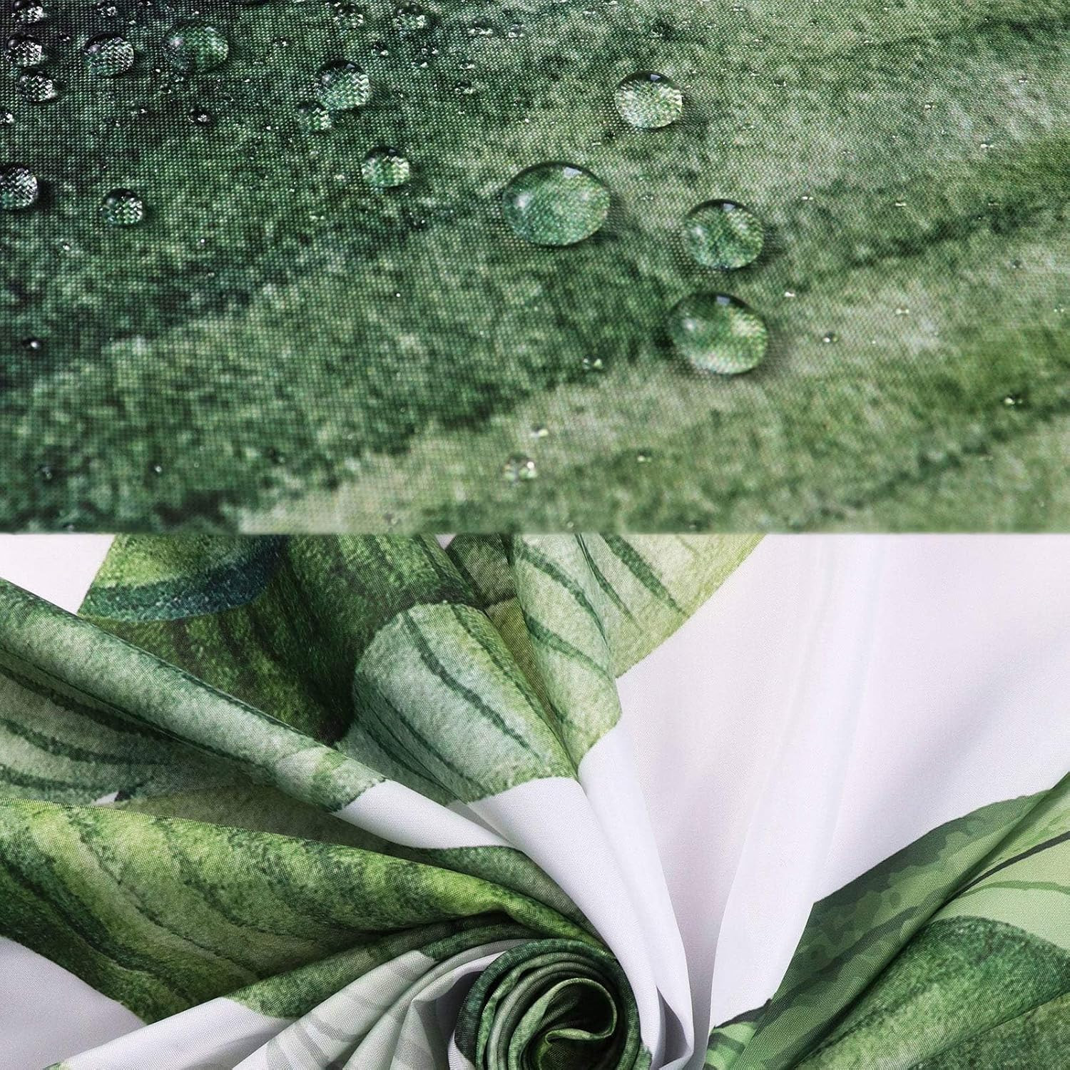 Custom Printed Bath Curtain — custom printed polyester bath curtain detail view
