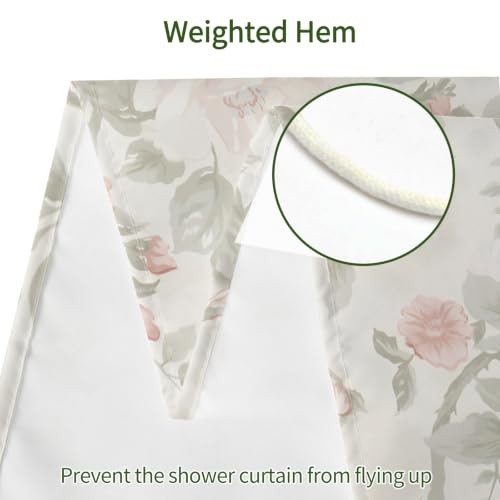 Custom Printed Bath Curtain — custom printed polyester bath curtain detail view