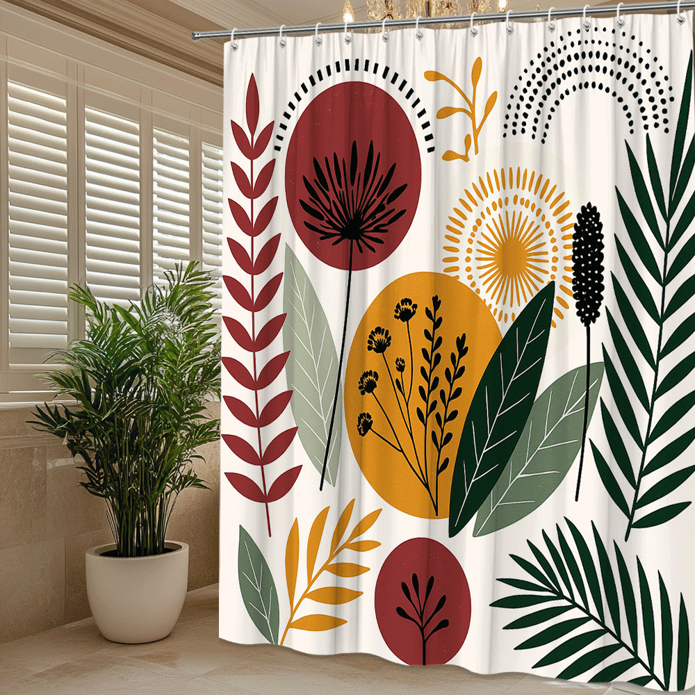 Custom Printed Bath Curtain — custom printed polyester bath curtain detail view