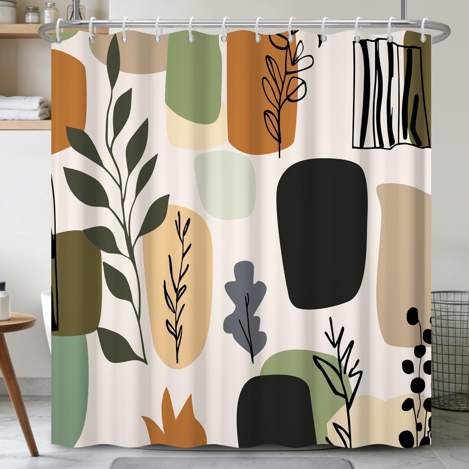 Custom Printed Bath Curtain — custom printed polyester bath curtain