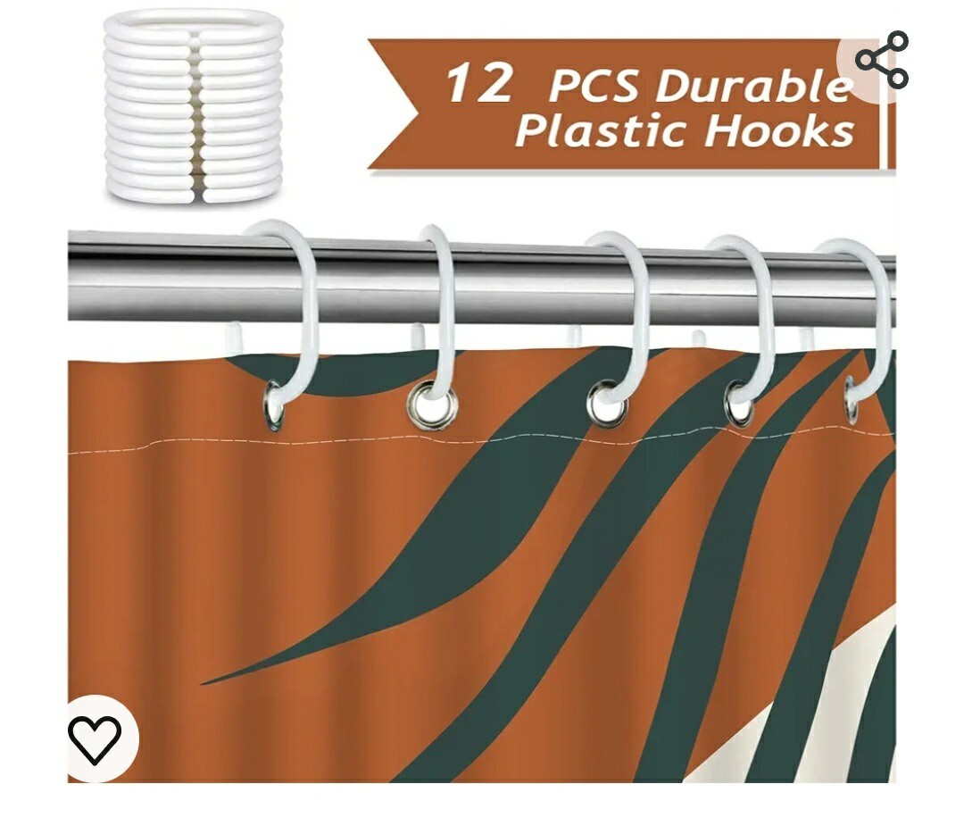 Custom Printed Bath Curtain — custom printed polyester bath curtain detail view