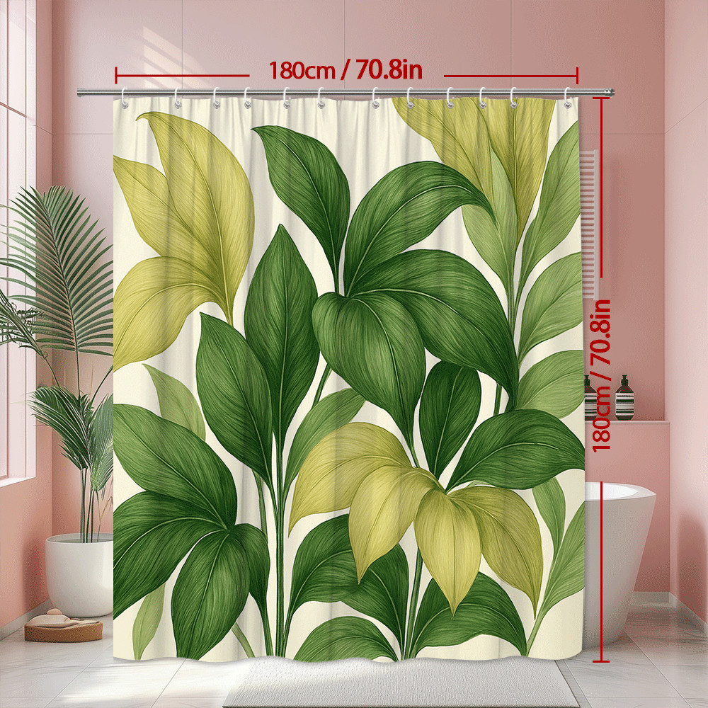 Custom Printed Bath Curtain — custom printed polyester bath curtain detail view
