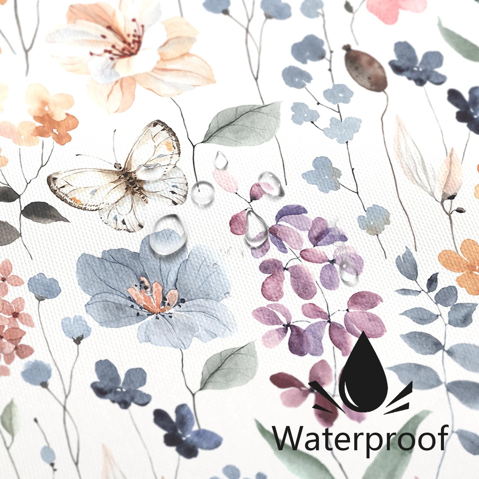Custom Printed Bath Curtain — custom printed polyester bath curtain detail view
