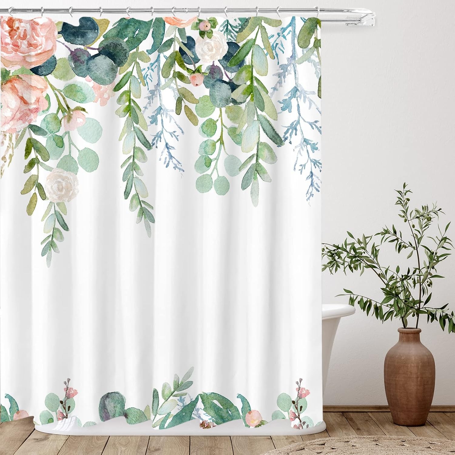 Custom Printed Bath Curtain — custom printed polyester bath curtain