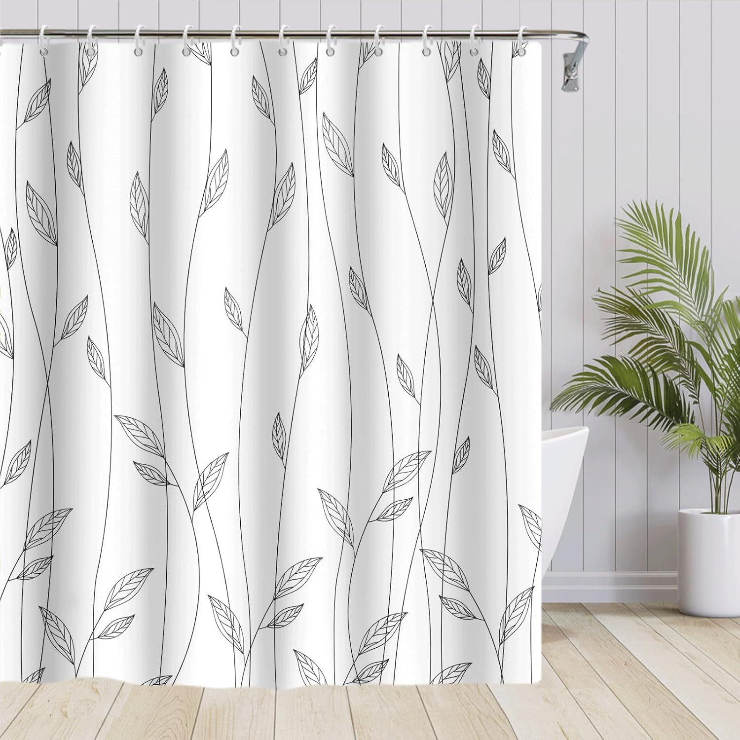 Custom Printed Bath Curtain — custom printed polyester bath curtain detail view