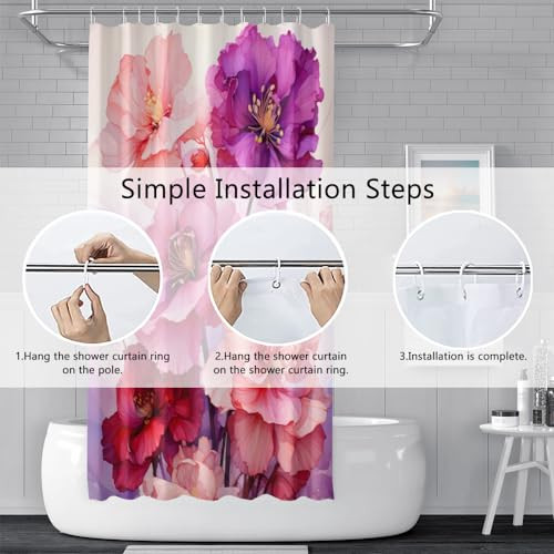 Custom Printed Bath Curtain — custom printed polyester bath curtain detail view