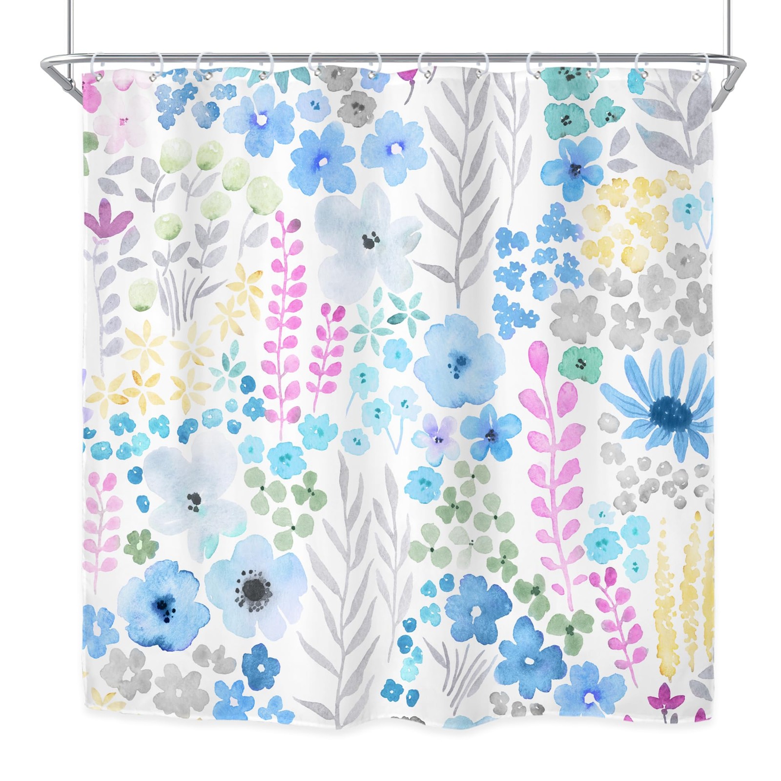 Custom Printed Bath Curtain — custom printed polyester bath curtain detail view