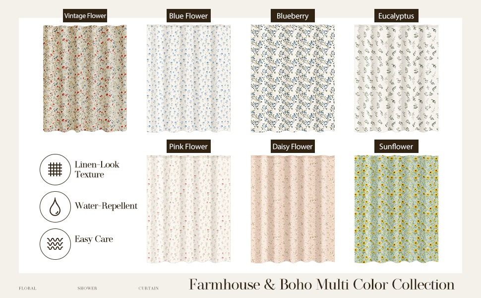 Custom Printed Bath Curtain — custom printed polyester bath curtain detail view
