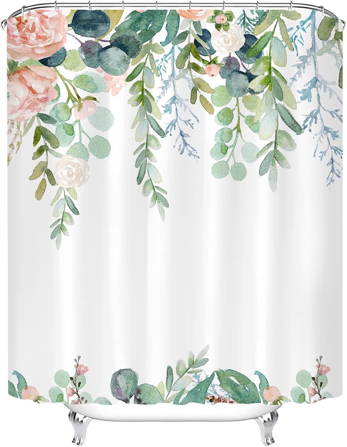 Custom Printed Bath Curtain — custom printed polyester bath curtain detail view