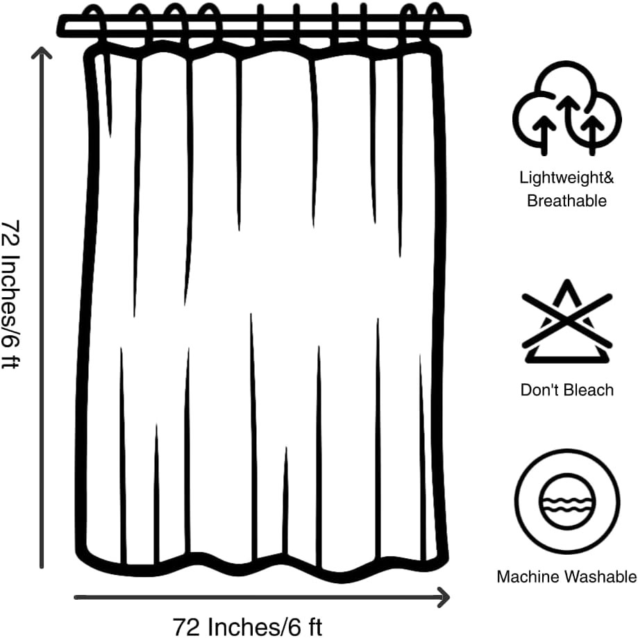 Custom Printed Bath Curtain — custom printed polyester bath curtain detail view