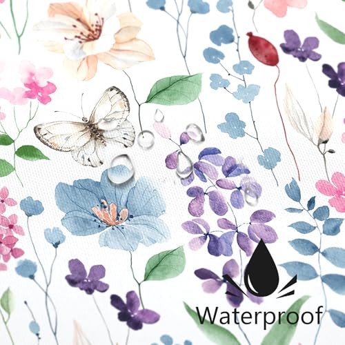 Custom Printed Bath Curtain — custom printed polyester bath curtain detail view