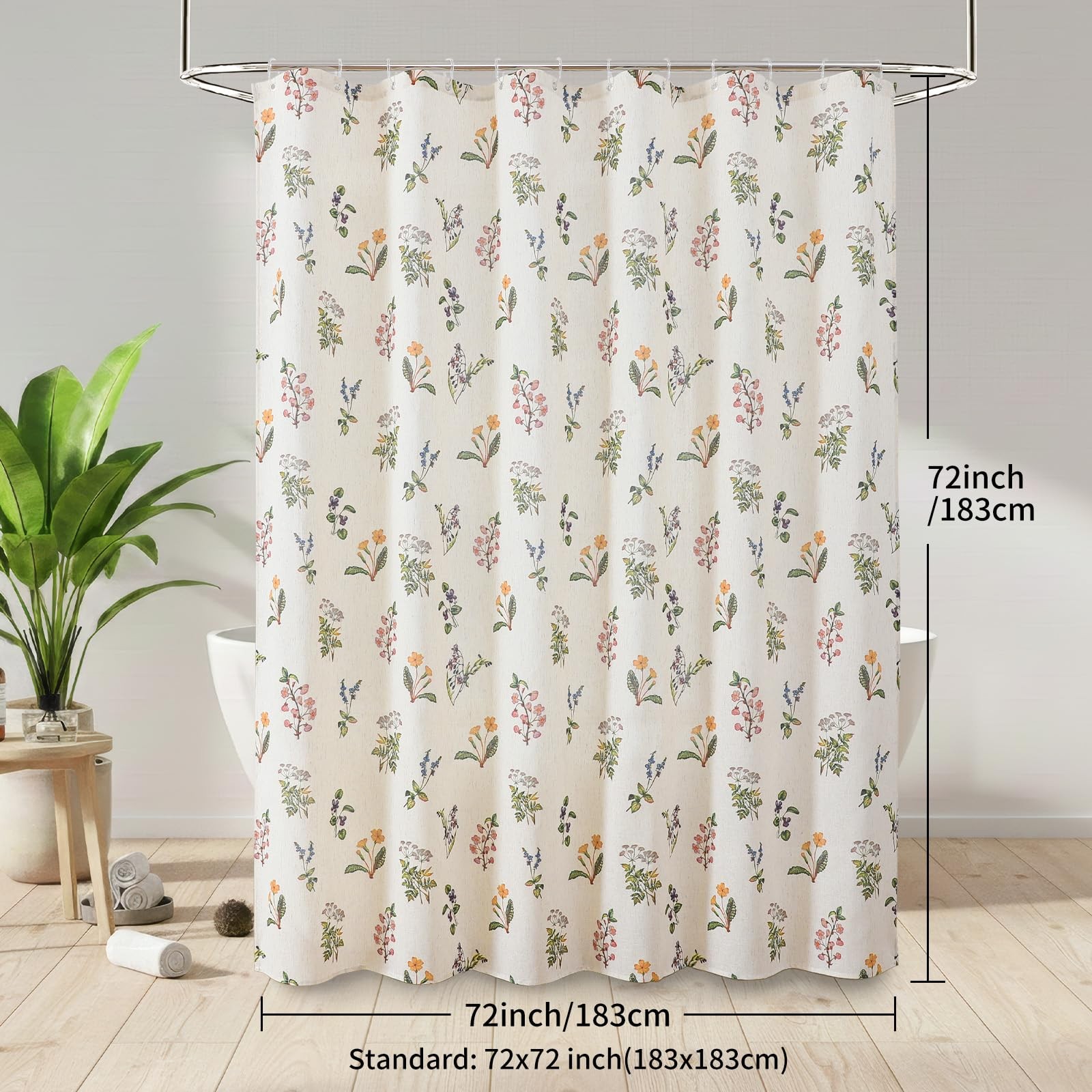 Custom Printed Bath Curtain — custom printed polyester bath curtain detail view