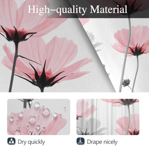 Custom Printed Bath Curtain — custom printed polyester bath curtain detail view