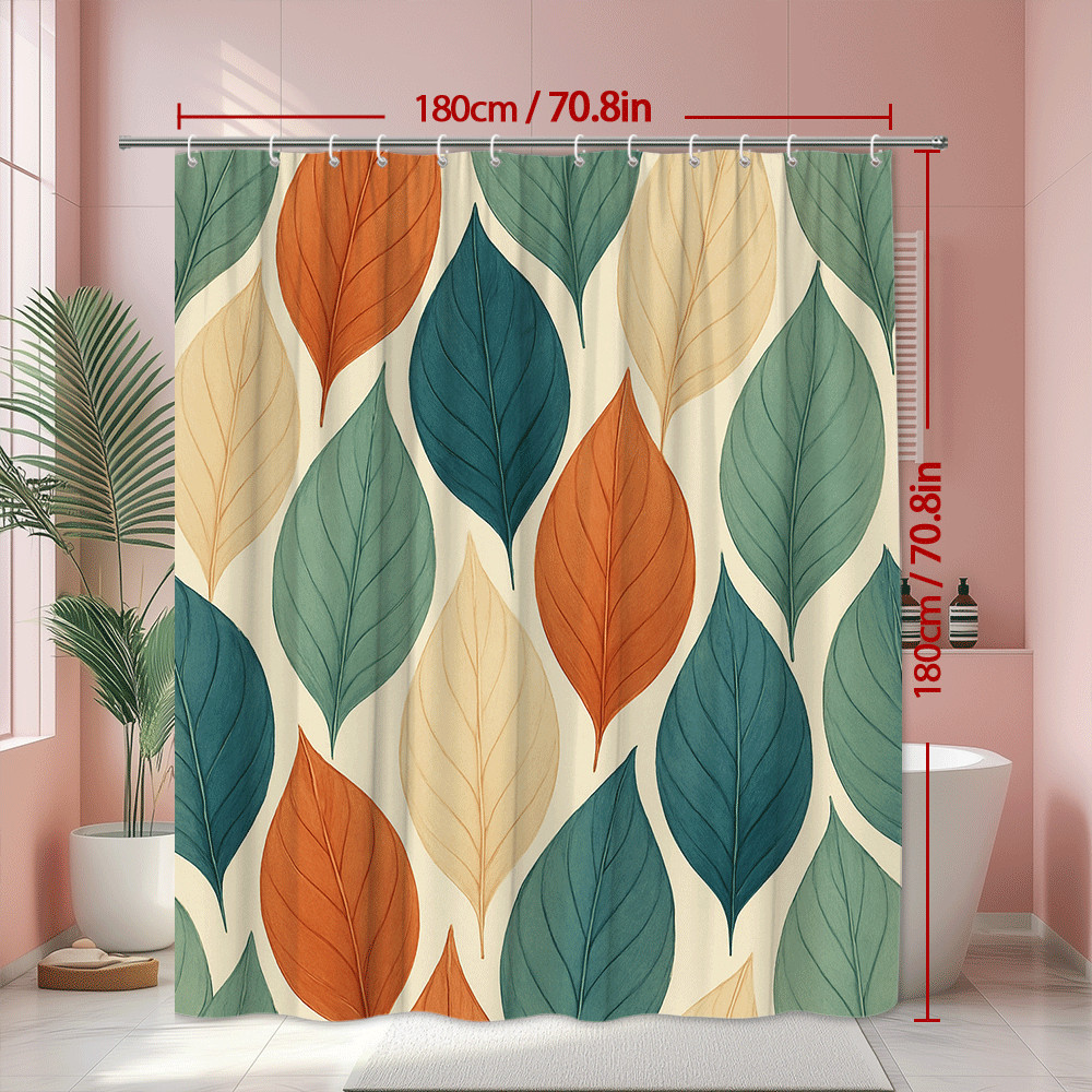 Custom Printed Bath Curtain — custom printed polyester bath curtain detail view