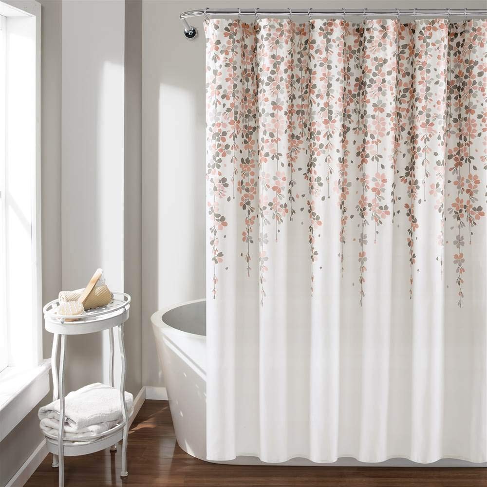 Custom Printed Bath Curtain — custom printed polyester bath curtain detail view
