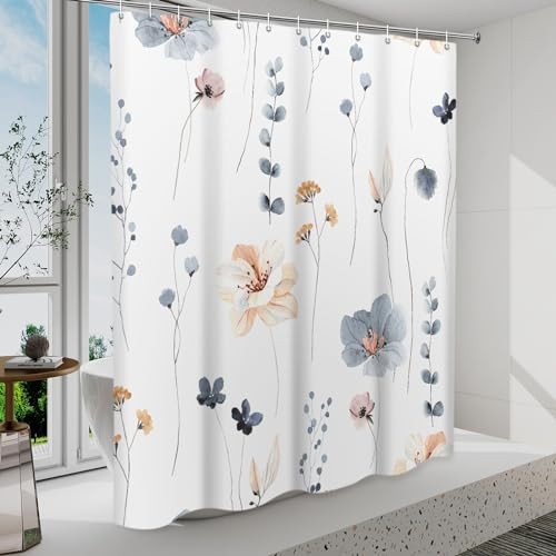 Custom Printed Bath Curtain — custom printed polyester bath curtain detail view