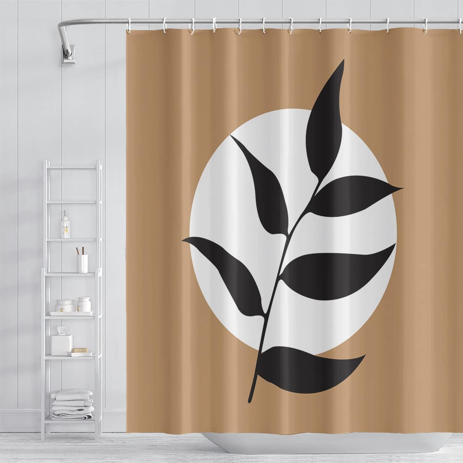 Custom Printed Bath Curtain — custom printed polyester bath curtain detail view