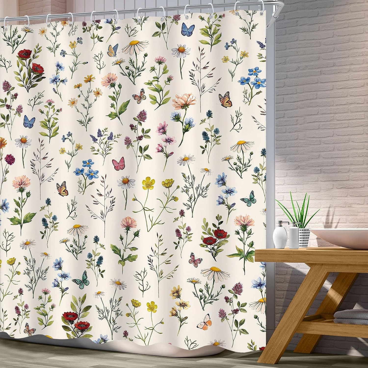 Custom Printed Bath Curtain — custom printed polyester bath curtain detail view