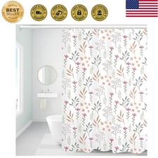 Plastic Shower Curtain Liner, EVA 6G Fresh Flower Shower Curtain, Shower Cur... — custom printed polyester bath curtain