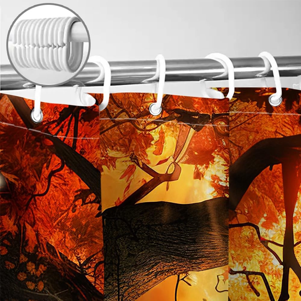 Custom Printed Bath Curtain — custom printed polyester bath curtain detail view