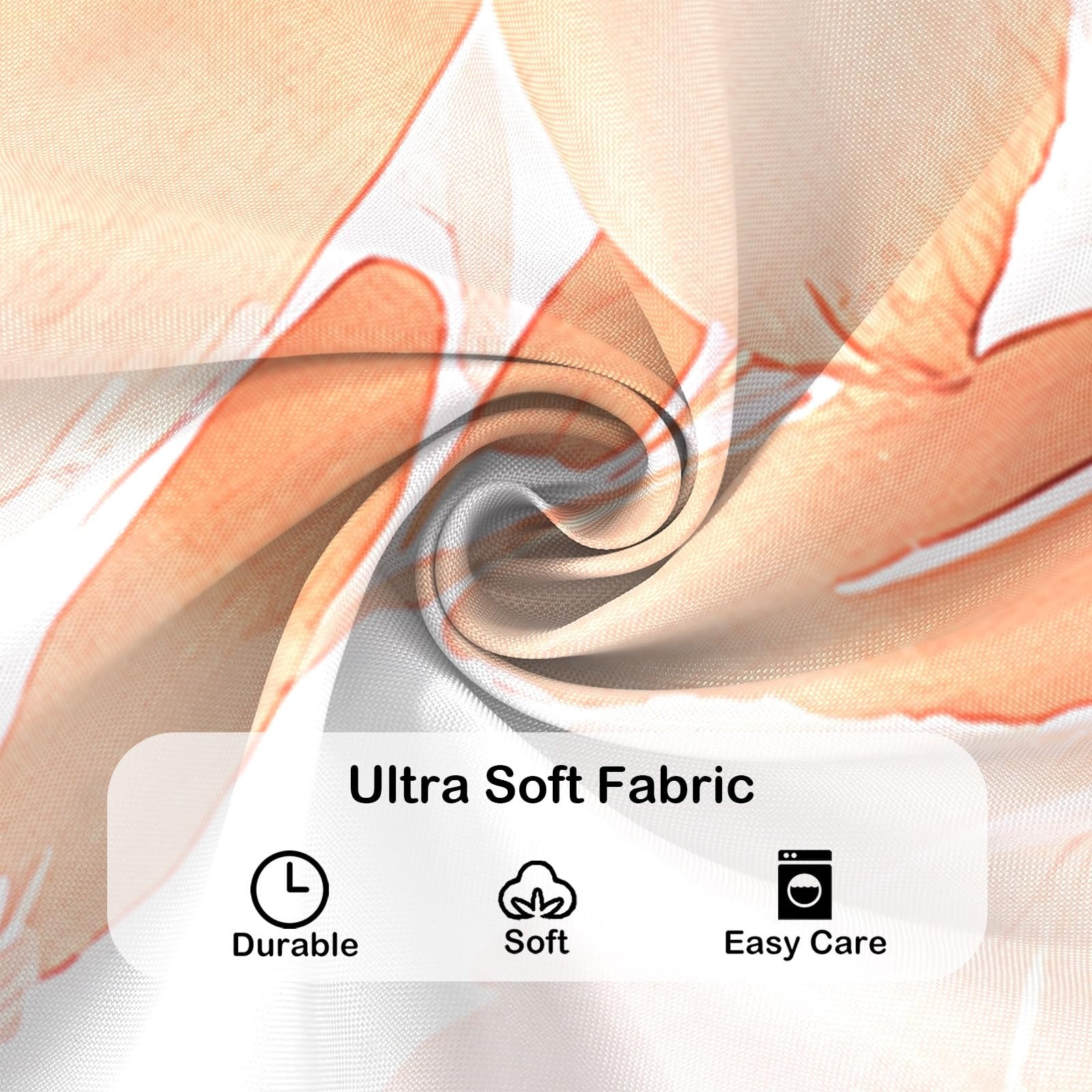 Custom Printed Bath Curtain — custom printed polyester bath curtain detail view