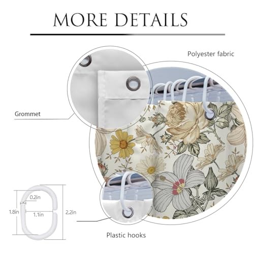 Custom Printed Bath Curtain — custom printed polyester bath curtain detail view