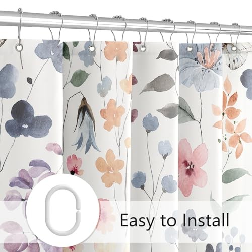 Custom Printed Bath Curtain — custom printed polyester bath curtain detail view
