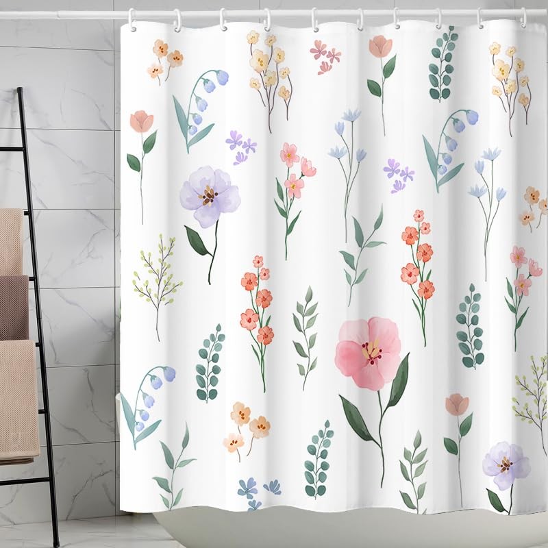 Custom Printed Bath Curtain — custom printed polyester bath curtain detail view
