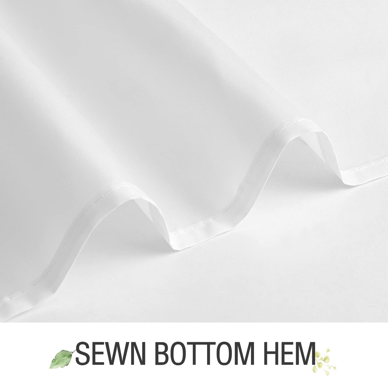 Custom Printed Bath Curtain — custom printed polyester bath curtain detail view