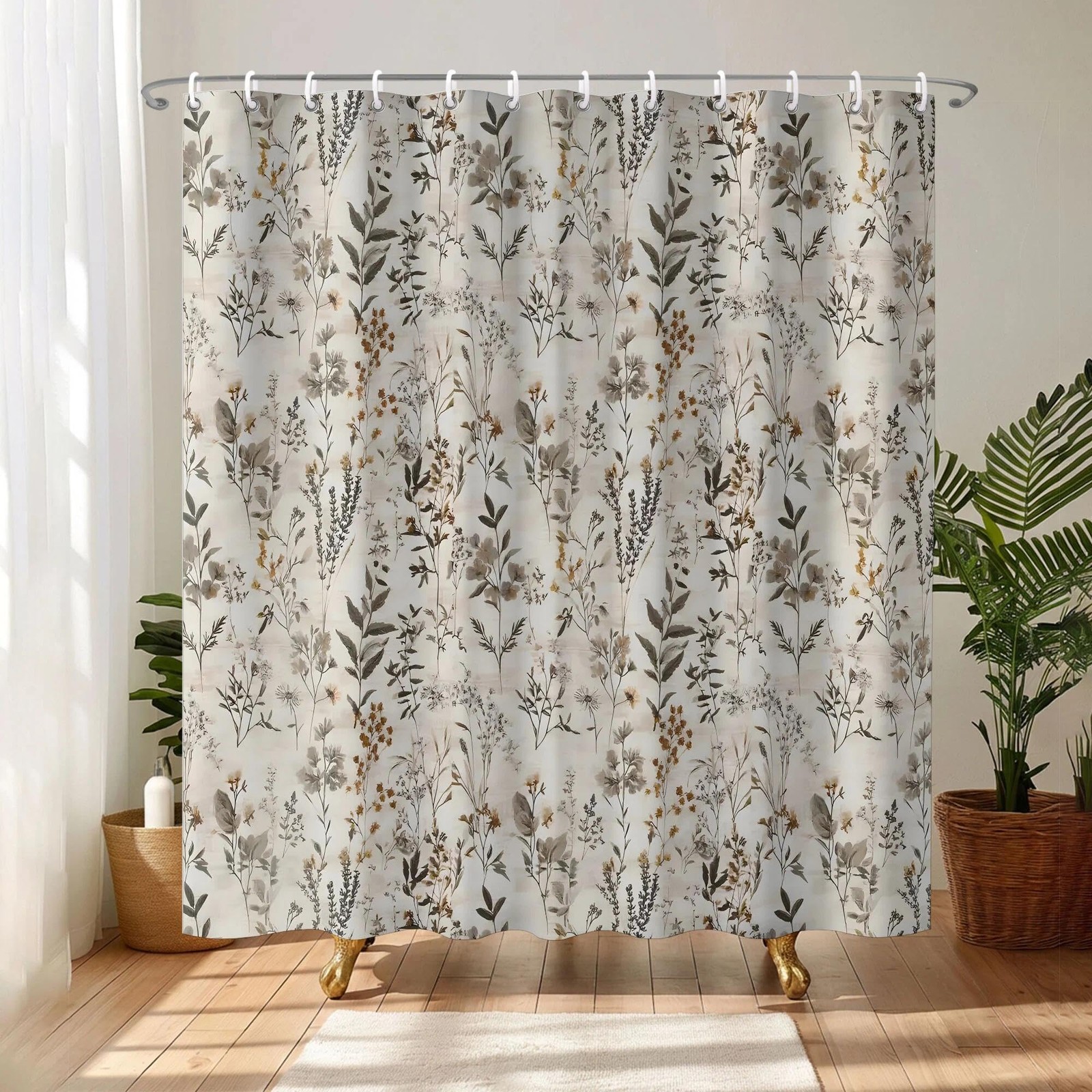 Custom Printed Bath Curtain — custom printed polyester bath curtain