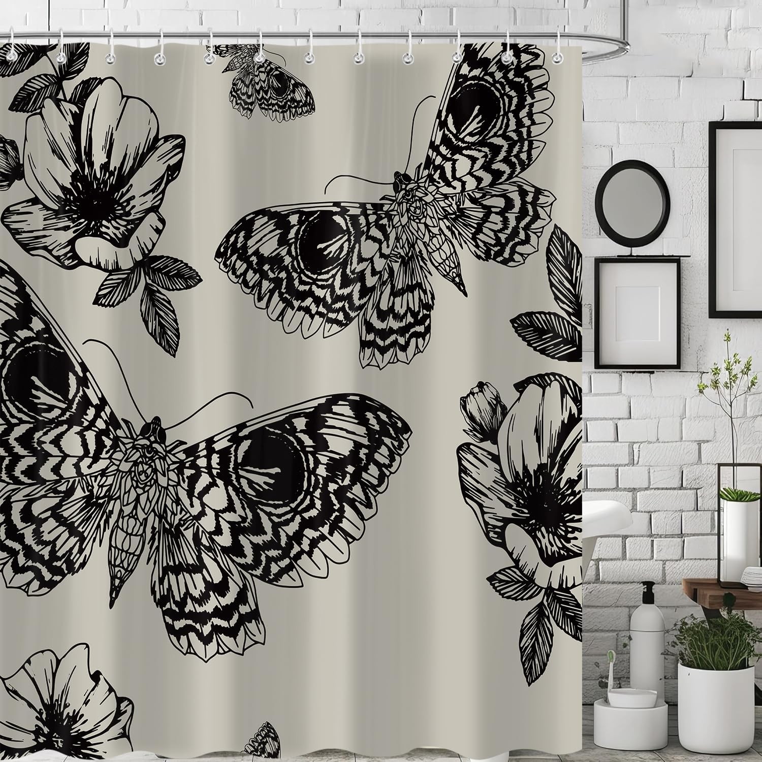 Custom Printed Bath Curtain — custom printed polyester bath curtain