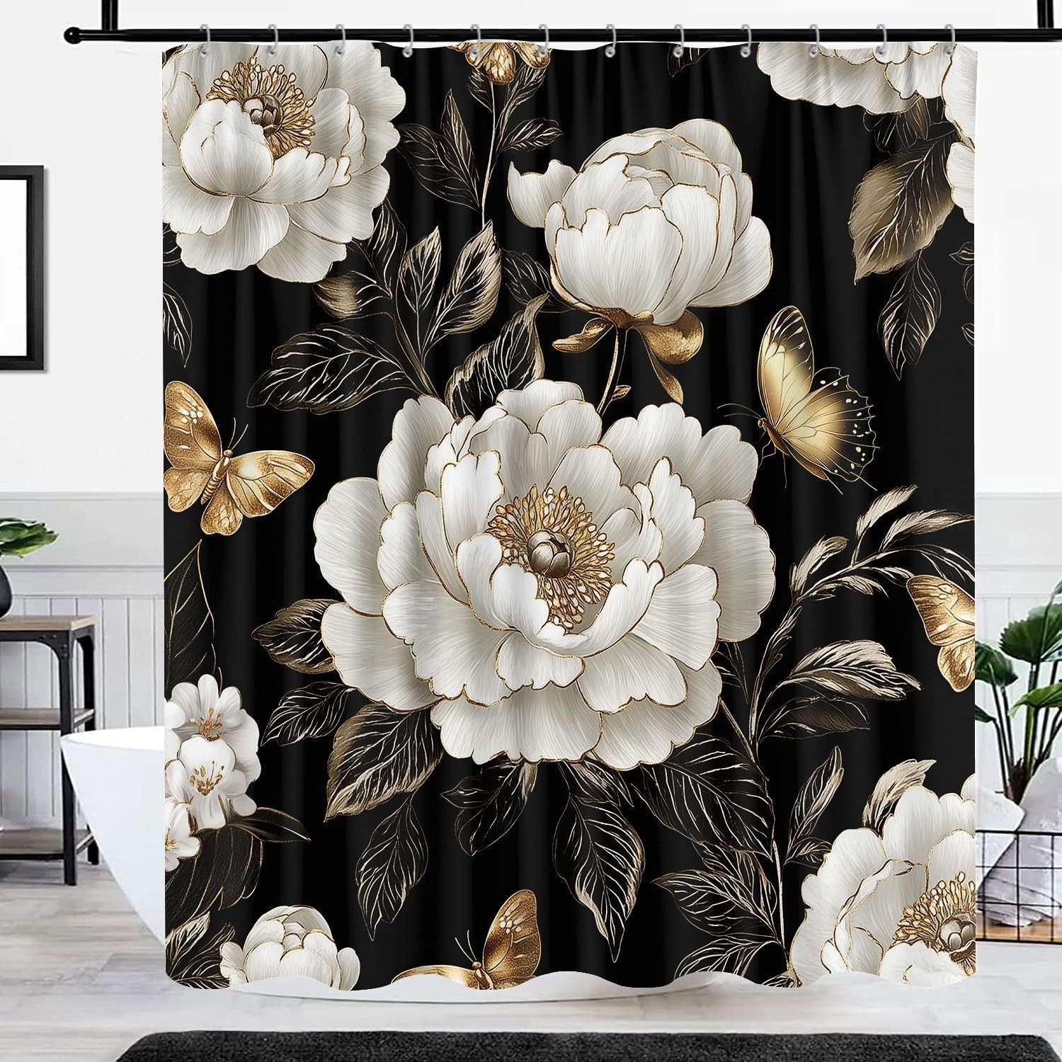 Custom Printed Bath Curtain — custom printed polyester bath curtain