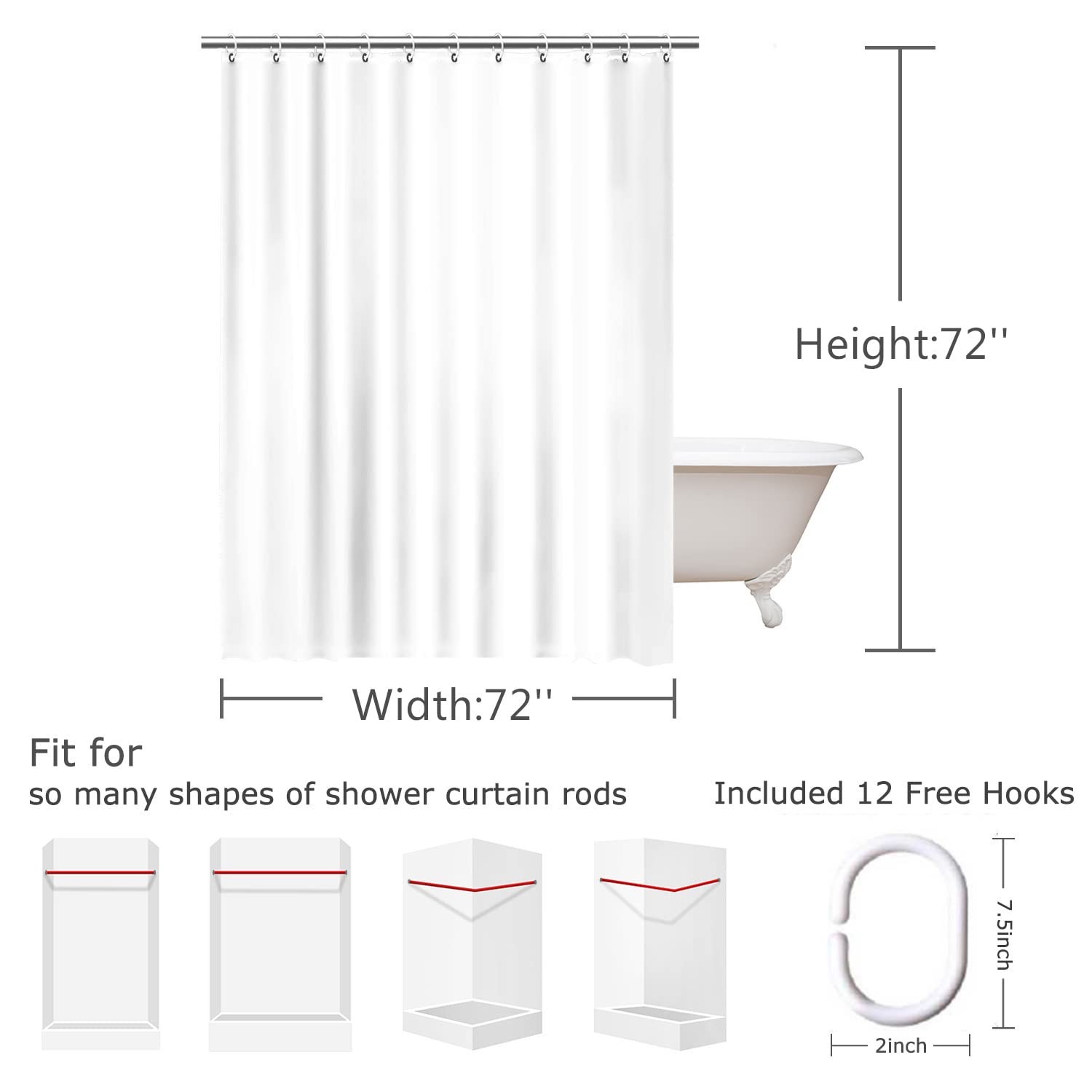 Custom Printed Bath Curtain — custom printed polyester bath curtain detail view