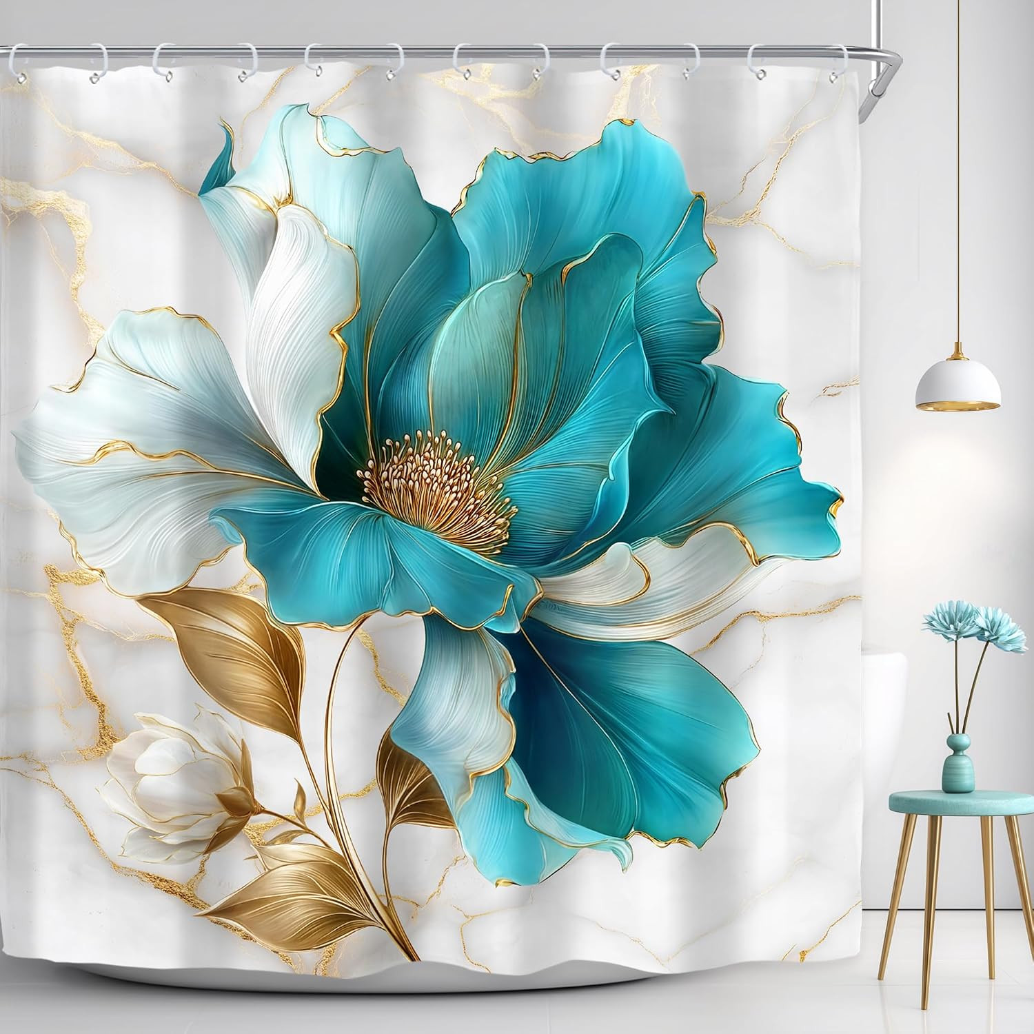 Custom Printed Bath Curtain — custom printed polyester bath curtain