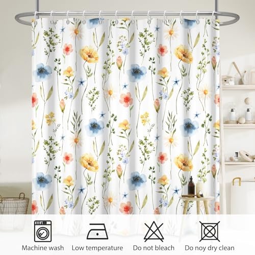 Custom Printed Bath Curtain — custom printed polyester bath curtain detail view