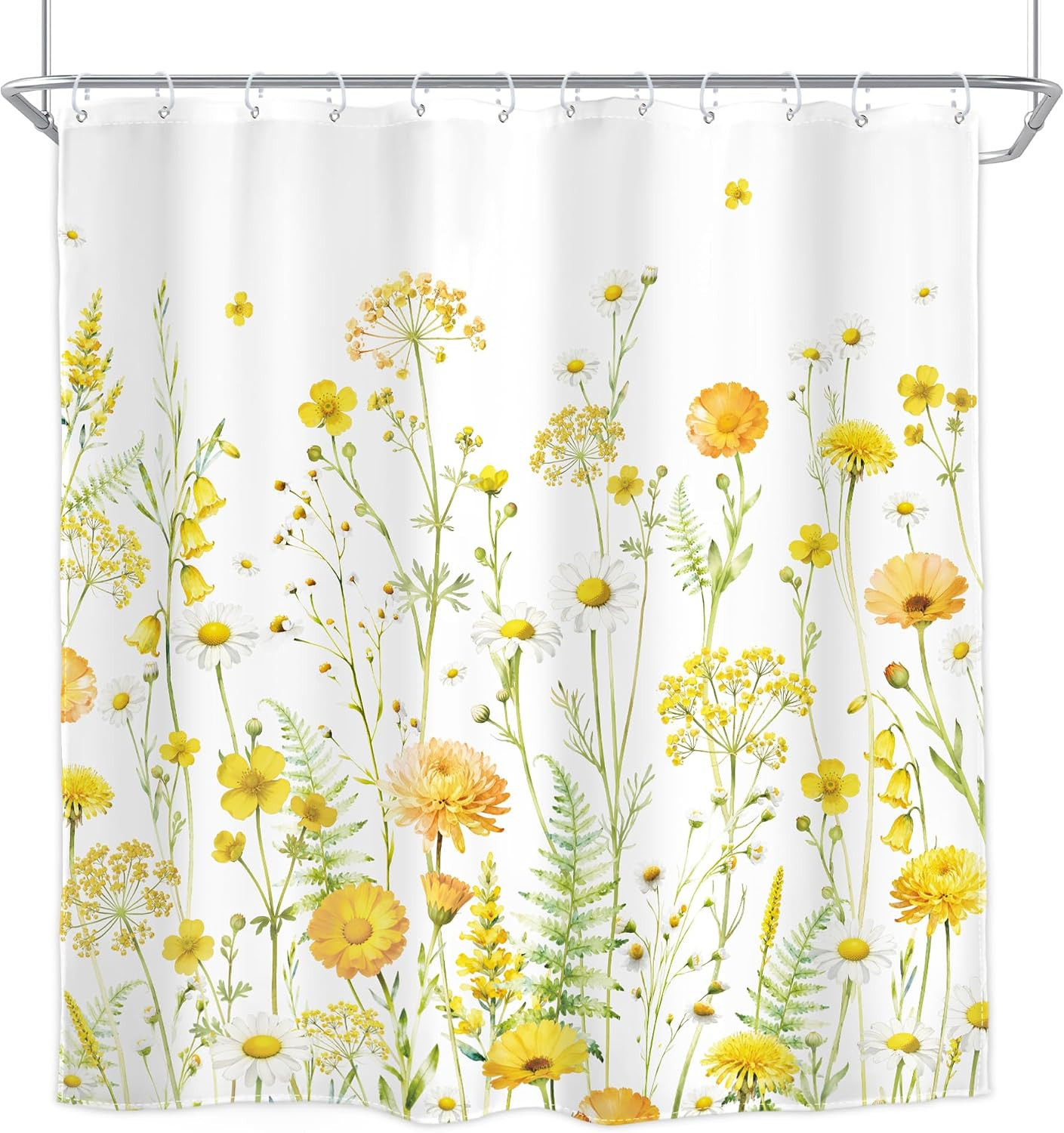 Custom Printed Bath Curtain — custom printed polyester bath curtain detail view
