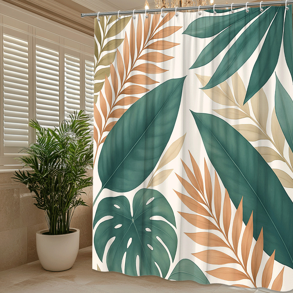 Custom Printed Bath Curtain — custom printed polyester bath curtain detail view