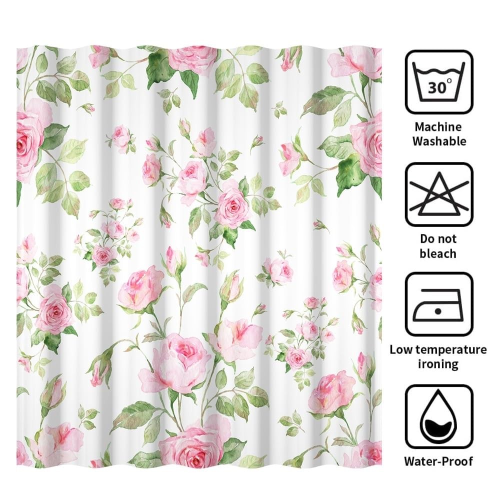 Custom Printed Bath Curtain — custom printed polyester bath curtain detail view