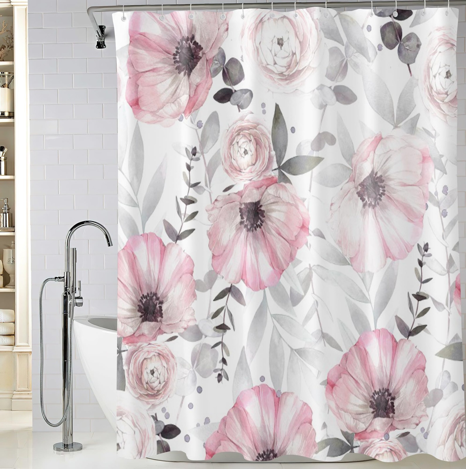 Custom Printed Bath Curtain — custom printed polyester bath curtain