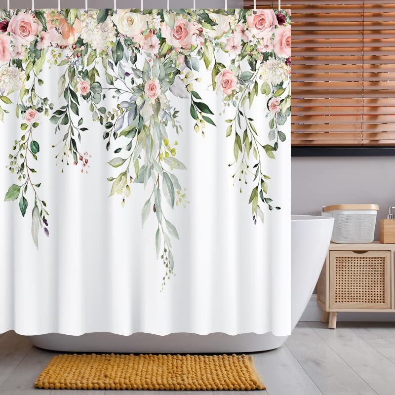Custom Printed Bath Curtain — custom printed polyester bath curtain detail view