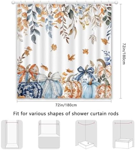 Custom Printed Bath Curtain — custom printed polyester bath curtain detail view