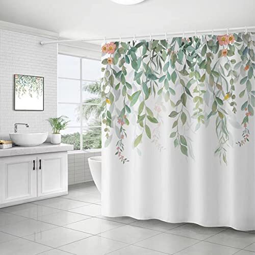 Custom Printed Bath Curtain — custom printed polyester bath curtain detail view