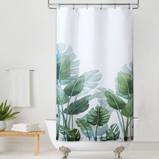 KGORGE Shower Curtain for Bathroom - 36"W x 72"L (Pack of 1), Tropical Plant — custom printed polyester bath curtain