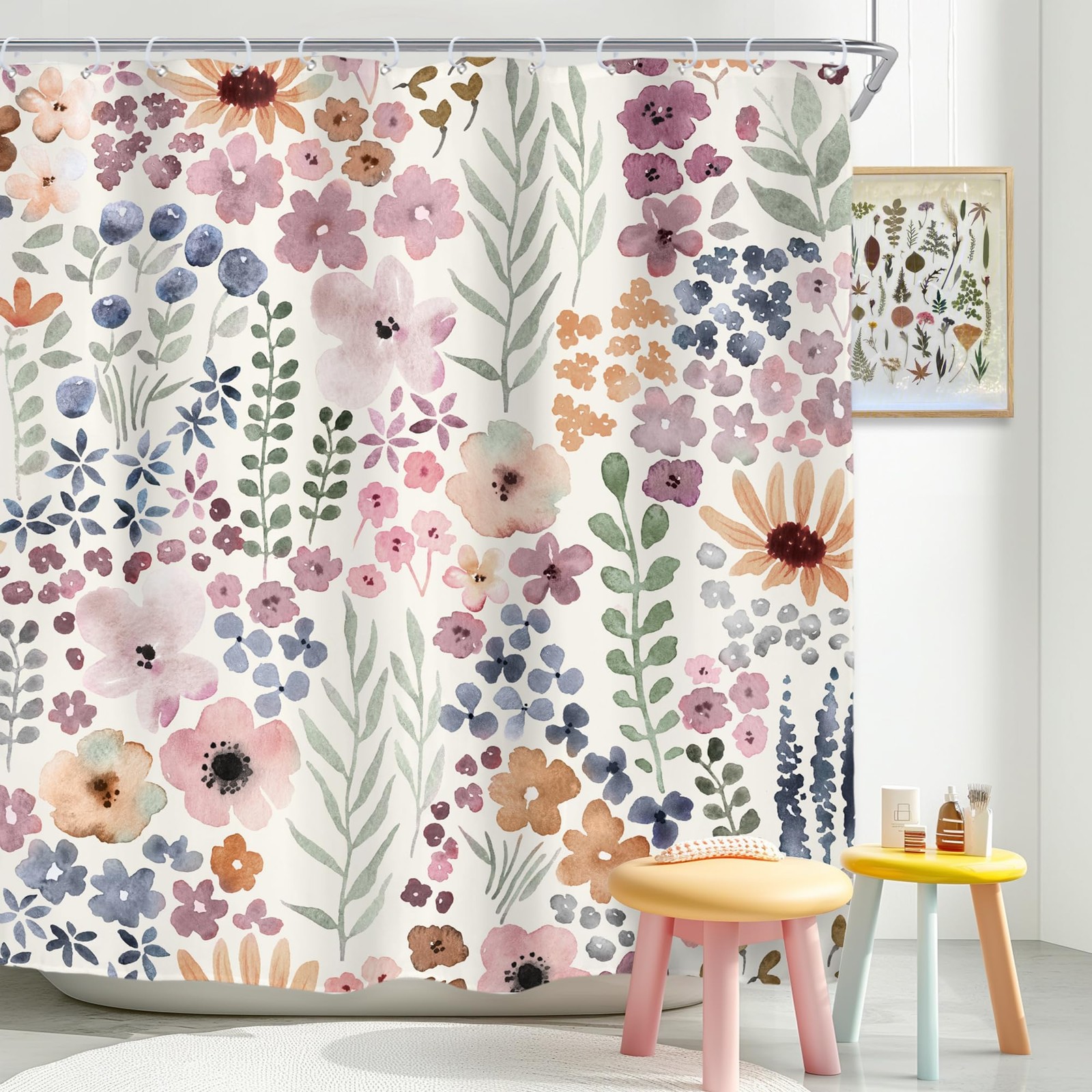 Custom Printed Bath Curtain — custom printed polyester bath curtain