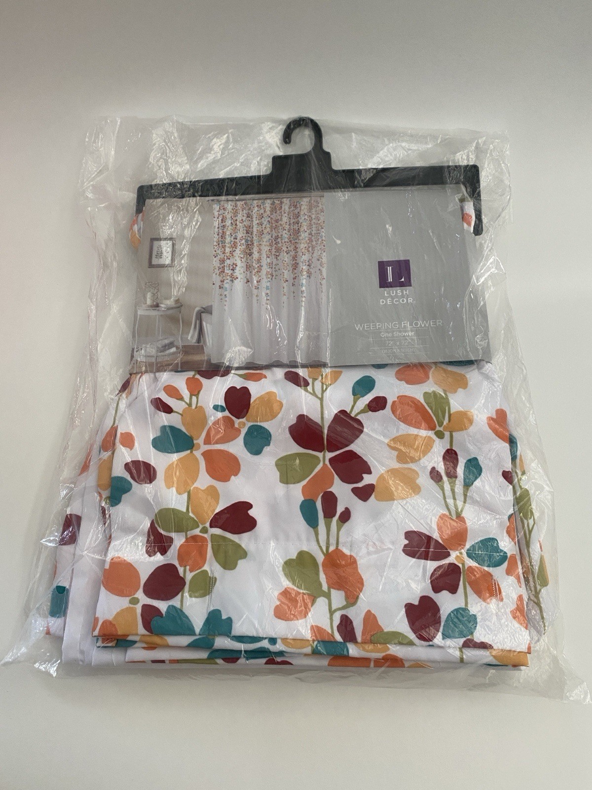 Custom Printed Bath Curtain — custom printed polyester bath curtain detail view