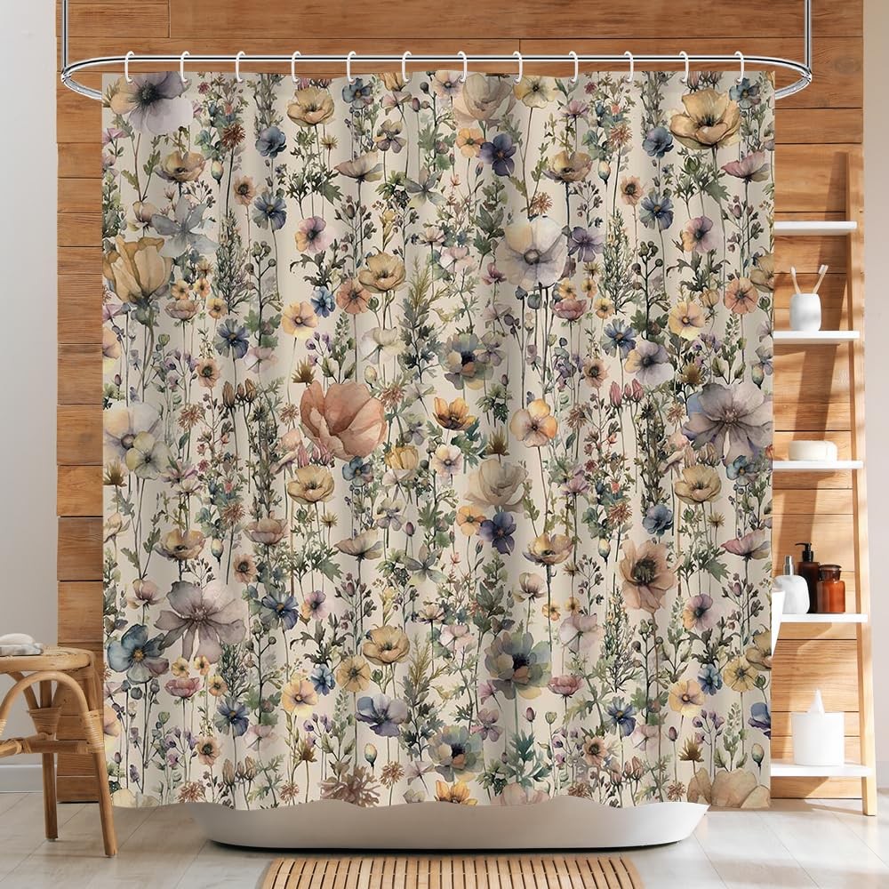 Custom Printed Bath Curtain — custom printed polyester bath curtain detail view