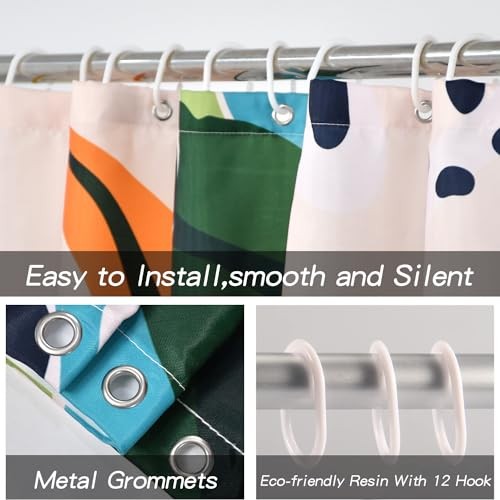 Custom Printed Bath Curtain — custom printed polyester bath curtain detail view