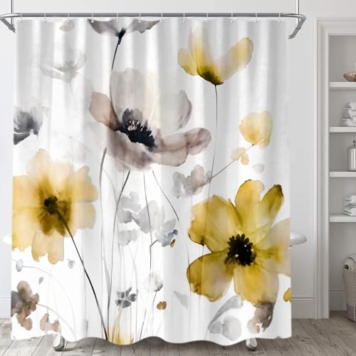 Custom Printed Bath Curtain — custom printed polyester bath curtain detail view