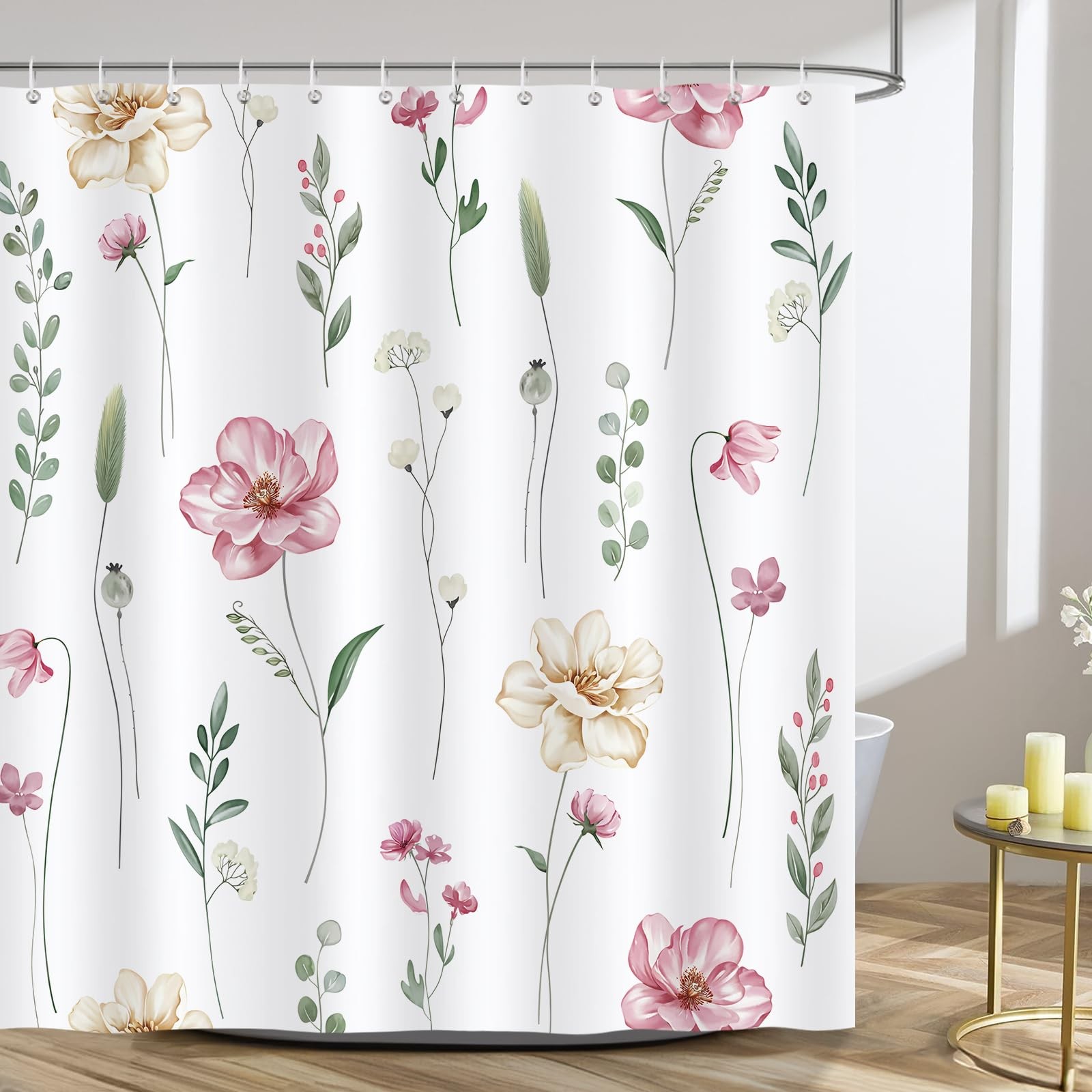 Custom Printed Bath Curtain — custom printed polyester bath curtain