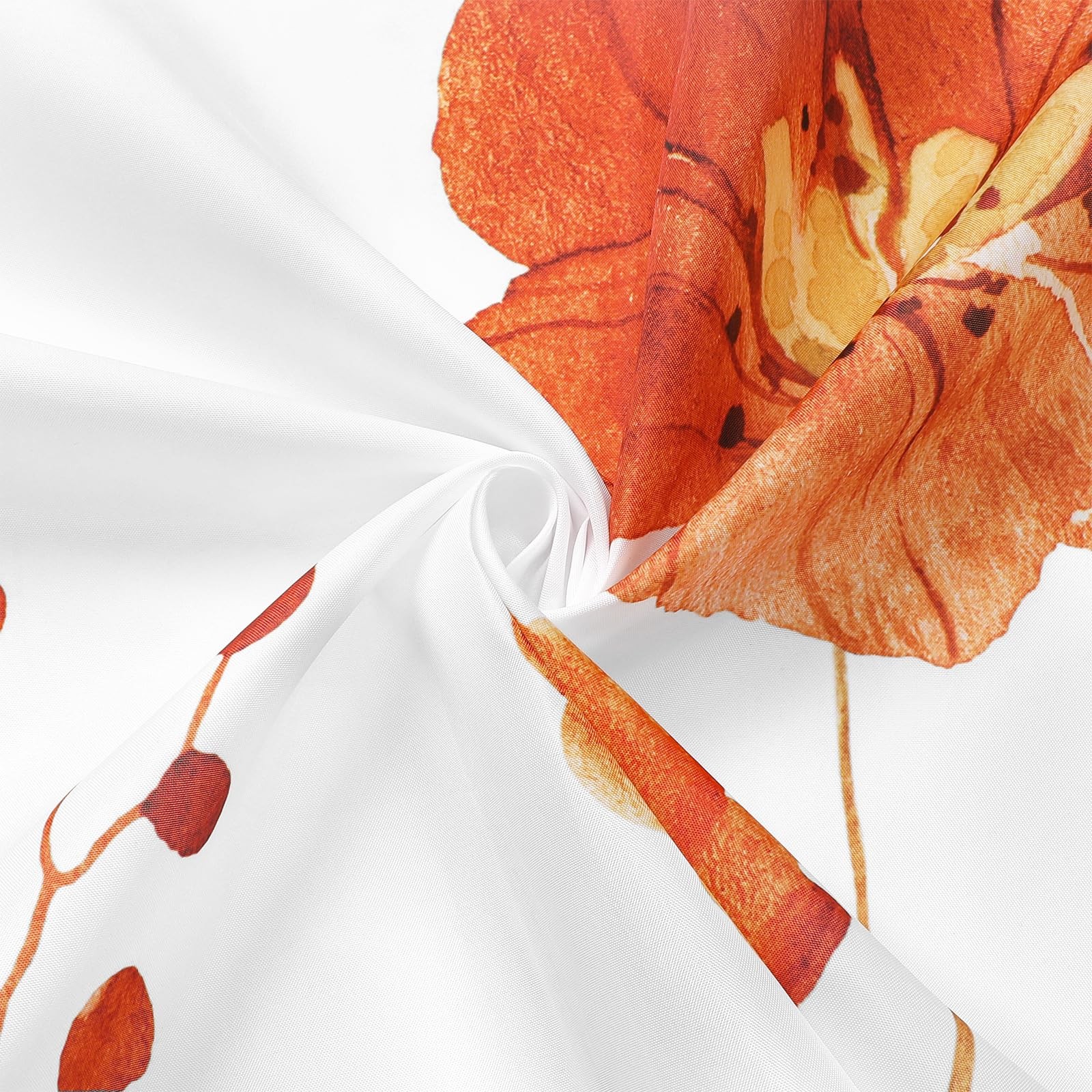 Custom Printed Bath Curtain — custom printed polyester bath curtain detail view